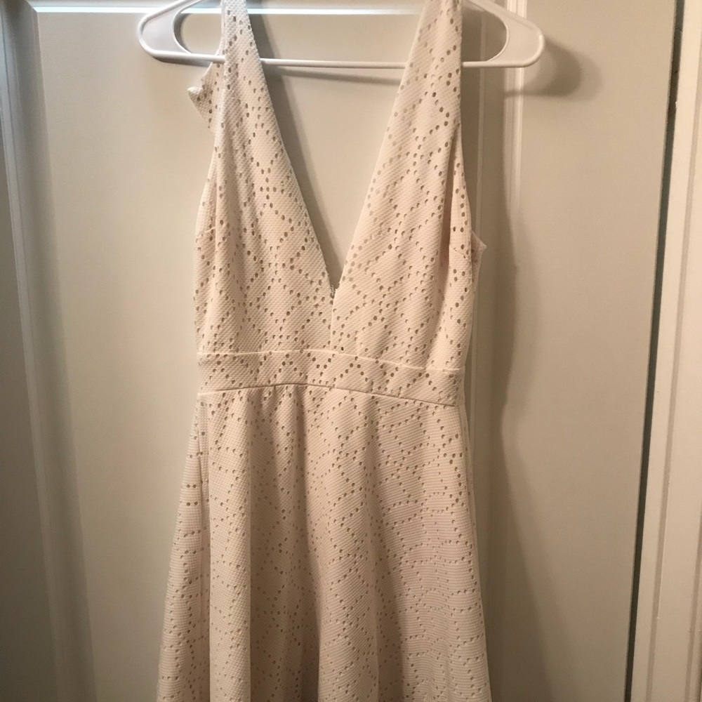 Off white patterned dress